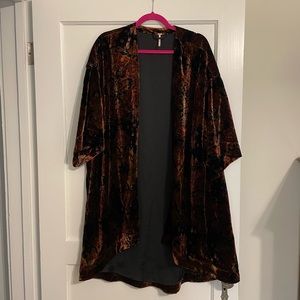 Free People Velvet Kimono